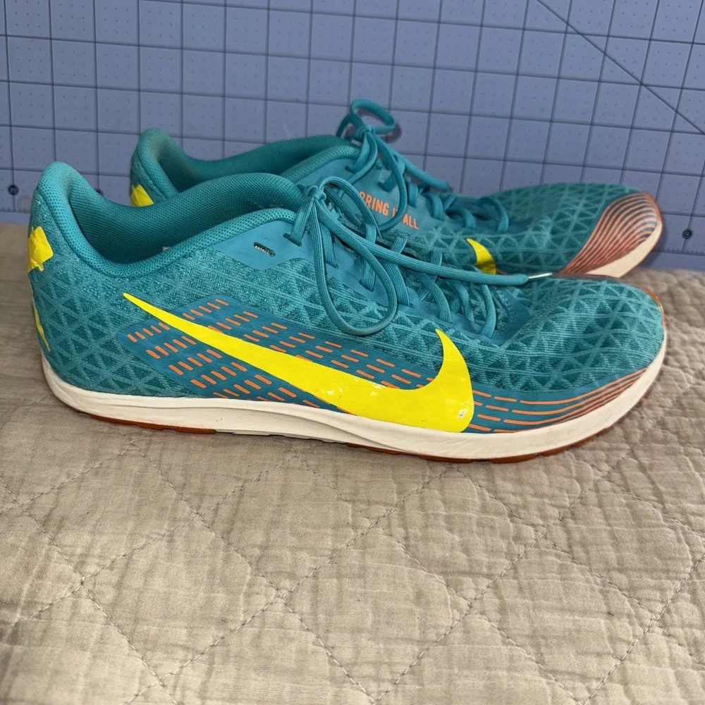 Nike Zoom Rival XC, Track Running Shoe Turquoise, orange, Yellow Size 10.5